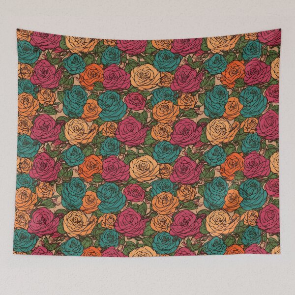 Item preview, Beautiful colorful rose pattern designed and sold by LimitedFuture.