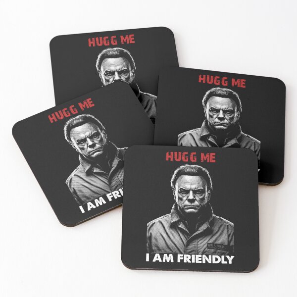 Item preview, Hugg Me I Am Friendly - Funny Sarcastic Scary Horror Halloween Haddonfield Illinois | Horror Movie Addict designed and sold by MadeByRobots.