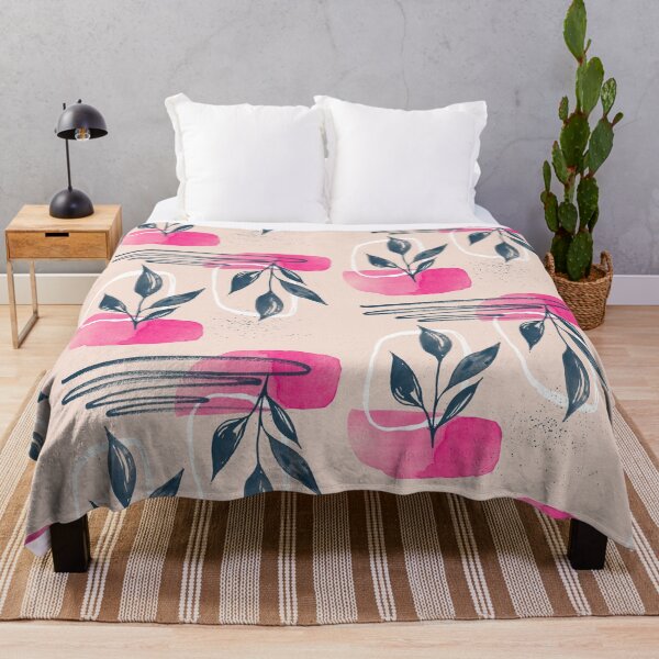 Item preview, Abstract Branches in Hot Pink and Dark Blue Watercolor designed and sold by gamboling.