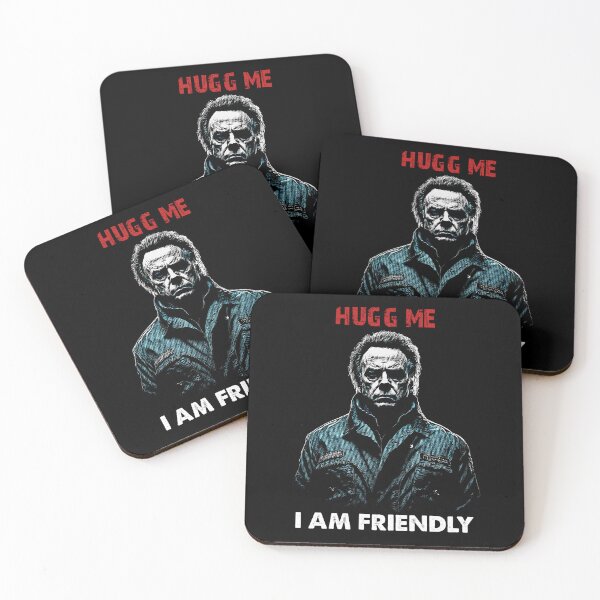 Item preview, Hugg Me I Am Friendly - Funny Sarcastic Scary Horror Halloween Haddonfield Illinois | Horror Movie Addict designed and sold by MadeByRobots.