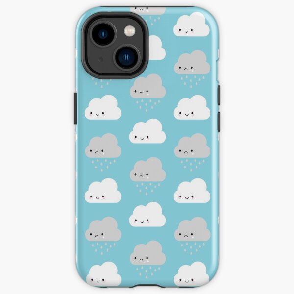 Happy and Sad Kawaii Clouds iPhone Tough Case