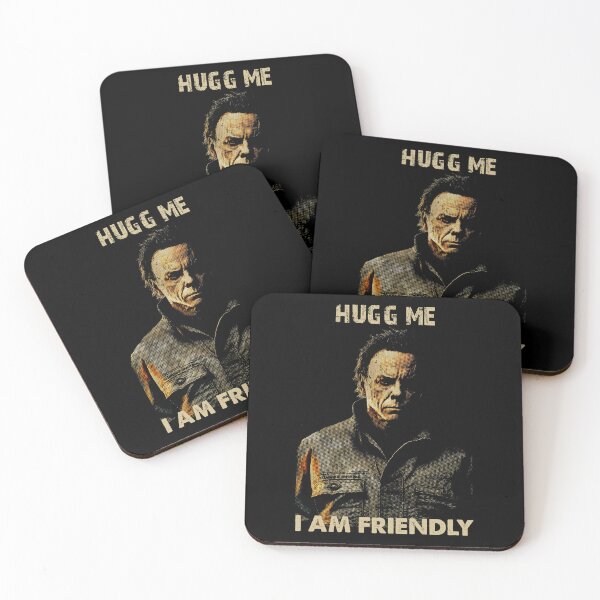 Item preview, Hugg Me I Am Friendly - Funny Sarcastic Scary Horror Halloween Haddonfield Illinois | Horror Movie Addict designed and sold by MadeByRobots.