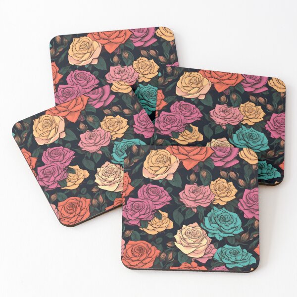 Item preview, Beautiful colorful rose pattern designed and sold by LimitedFuture.
