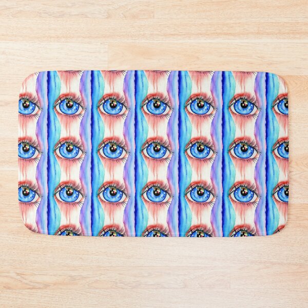 Item preview, Blue Eye Watercolor Striped Pattern designed and sold by Aaron2610.