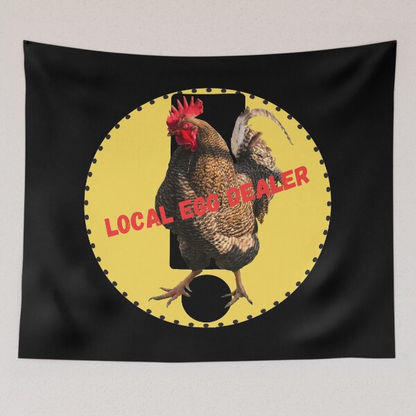 Item preview, Local Egg Dealer Cock Fight  designed and sold by AgnesMBrae.