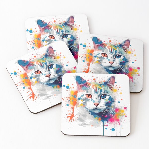 Item preview, Cute cat ilustration abstract designed and sold by Kingkachurro.