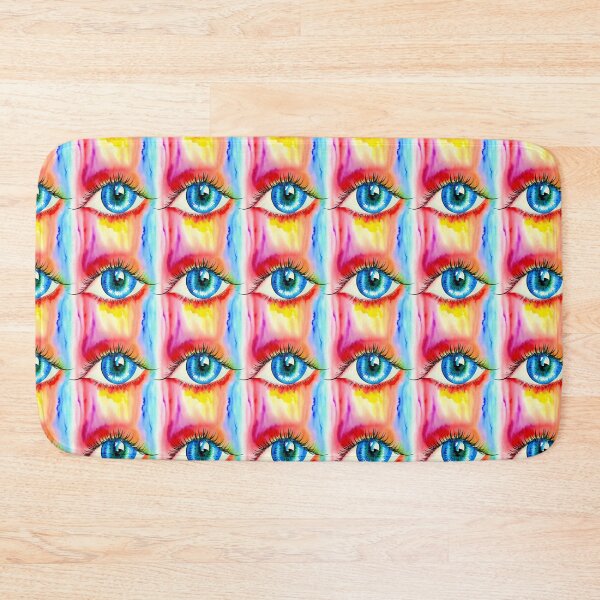 Item preview, Blue Eye Watercolor Striped Pattern - Red, Yellow, and Blue designed and sold by Aaron2610.