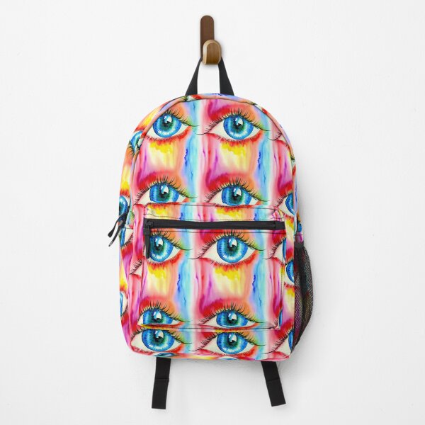 Item preview, Blue Eye Watercolor Striped Pattern - Red, Yellow, and Blue designed and sold by Aaron2610.