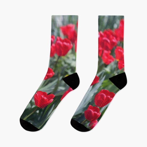 Item preview, Red tulips on nature background designed and sold by olena2552.