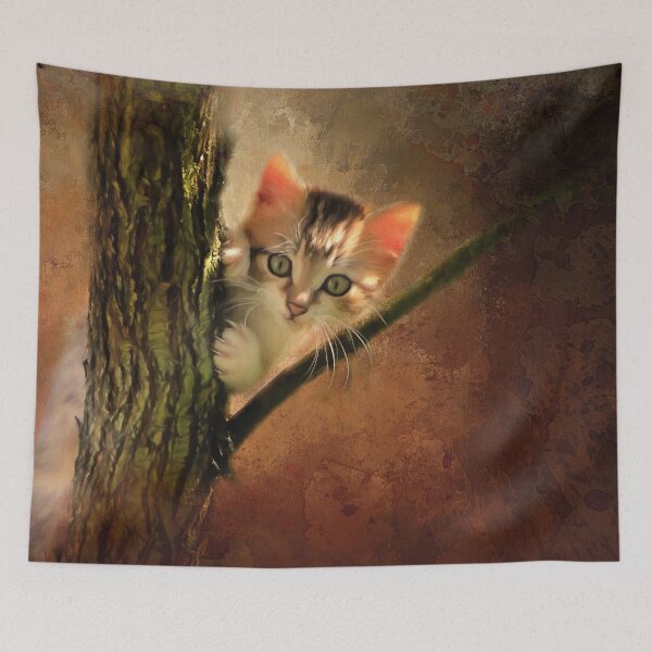 Item preview, Little cute kitten on a tree designed and sold by Gatterwe.