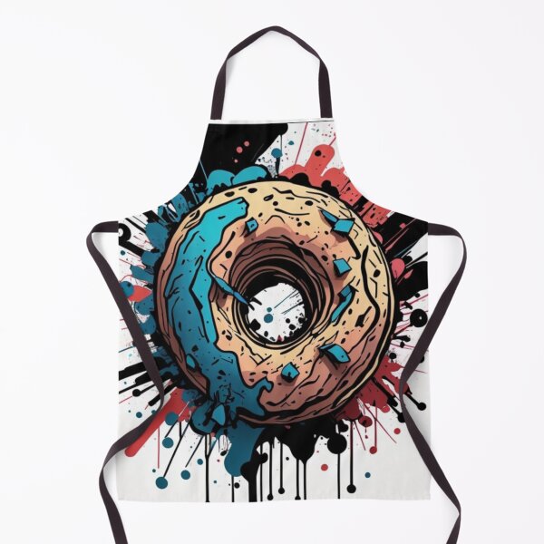 Item preview, Awesome Donut Ink Splatter Artwork Retro Cool Watercolour designed and sold by Michael Voyler.