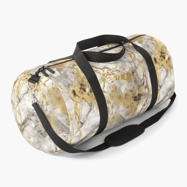 Item preview, Gold Marble Gold Marble on White Velvet Cream Duvet Cover designed and sold by Kentala.