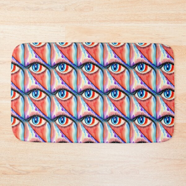 Item preview, Surreal Blue Eye Watercolor Diagonal Pattern - Red, Purple, and Blue designed and sold by Aaron2610.