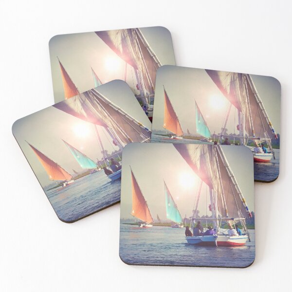Item preview, Copie de Copie de Copie de Copie de Copie de Sunrise on the Nile river, fishermen  and hot air balloons-  landscape - Egypt photography designed and sold by art-of-egypt.