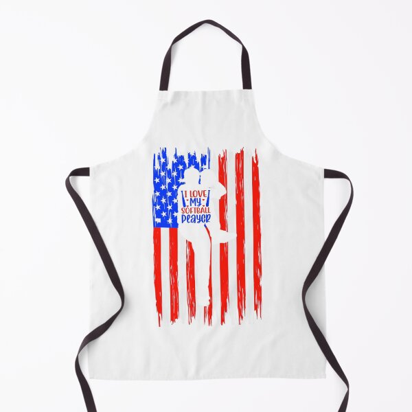 Item preview, American Flag I Love My Softball Player designed and sold by Bigfoot T-Shirt Co..