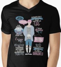 BTS Jimin Quotes Men's V-Neck T-Shirt