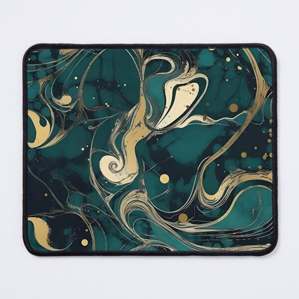 Item preview, Gold Marble Gold Marble on Sapphire (Green) Duvet Cover designed and sold by Kentala.