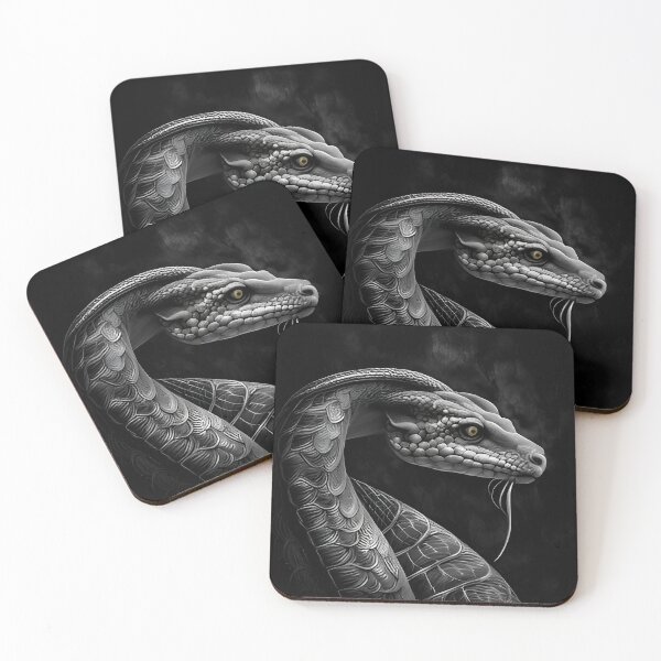 Item preview, Black and White Snake drawing designed and sold by Pencil-Art.