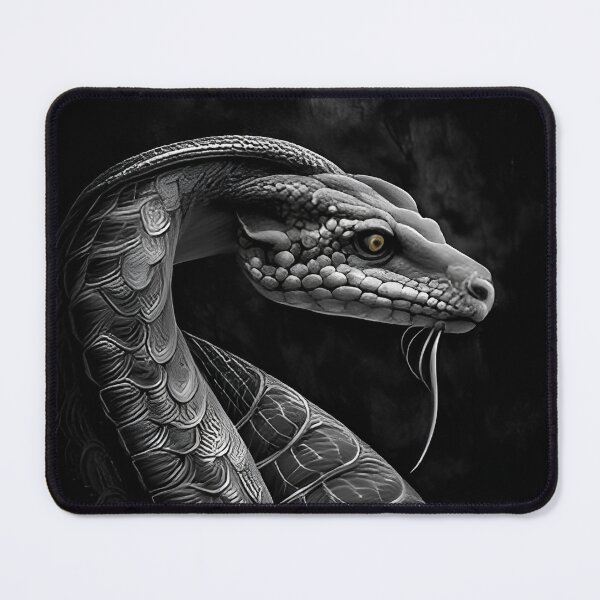 Item preview, Black and White Snake drawing designed and sold by Pencil-Art.