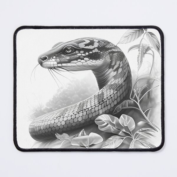 Item preview, Black and White Snake drawing designed and sold by Pencil-Art.