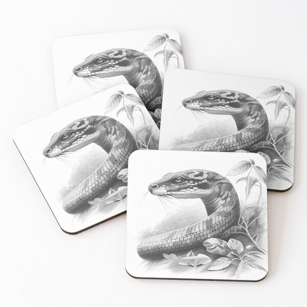 Item preview, Black and White Snake drawing designed and sold by Pencil-Art.