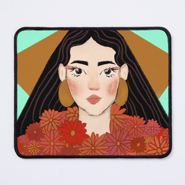 Item preview, Illustration of woman with floral dress by uchi designed and sold by uchix.