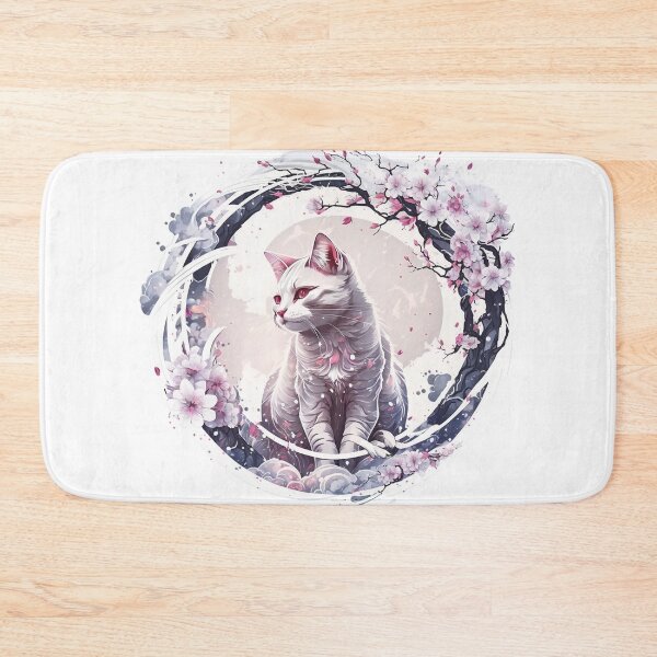 Item preview, Epic Cat Japanese Cherry Blossoms designed and sold by ninaneco.