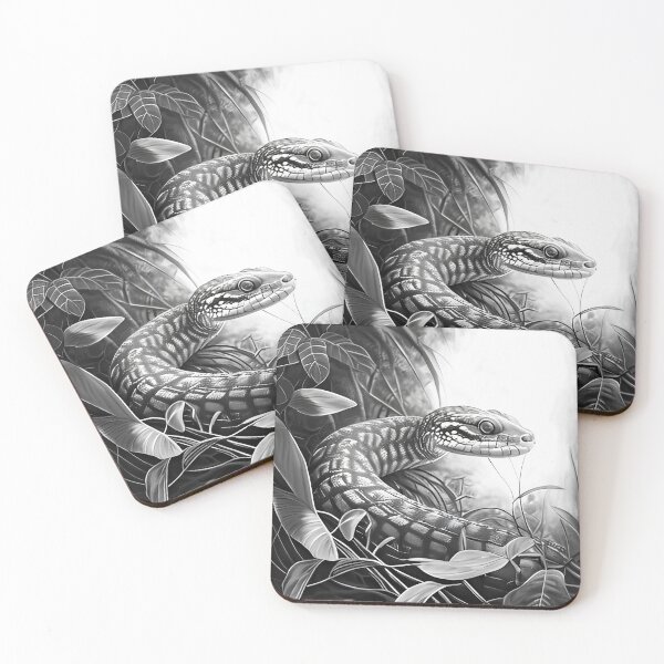 Item preview, Black and White Snake drawing designed and sold by Pencil-Art.