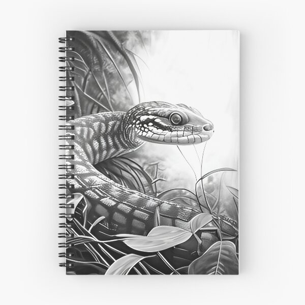 Item preview, Black and White Snake drawing designed and sold by Pencil-Art.