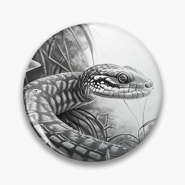 Item preview, Black and White Snake drawing designed and sold by Pencil-Art.