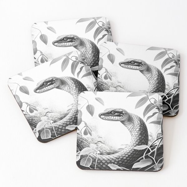 Item preview, Black and White Snake drawing designed and sold by Pencil-Art.