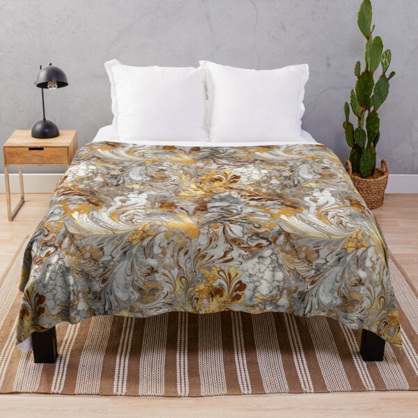 Item preview, Gold marble Gold colored marble on white with lots of gold - duvet cover designed and sold by Kentala.