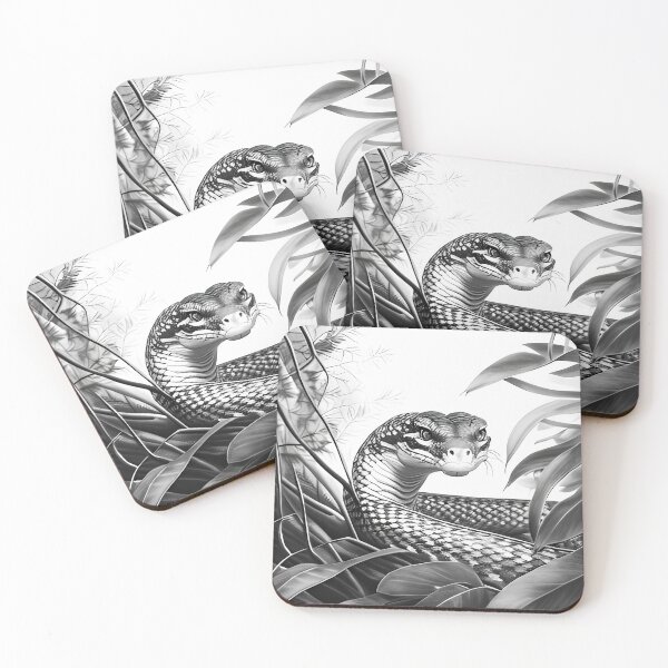 Item preview, Black and White Snake drawing designed and sold by Pencil-Art.