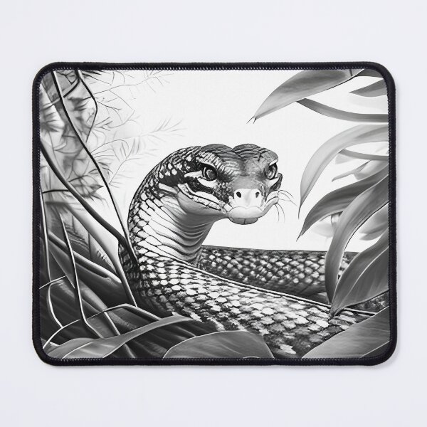 Item preview, Black and White Snake drawing designed and sold by Pencil-Art.
