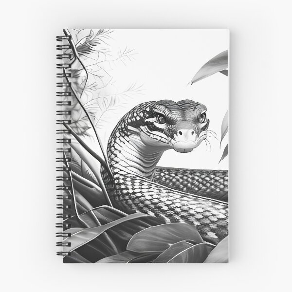 Item preview, Black and White Snake drawing designed and sold by Pencil-Art.