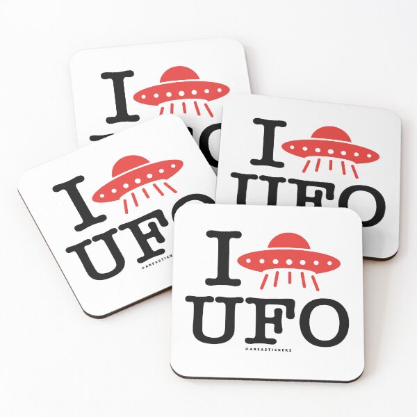 Item preview, I Love UFO - White designed and sold by AreaStickers.