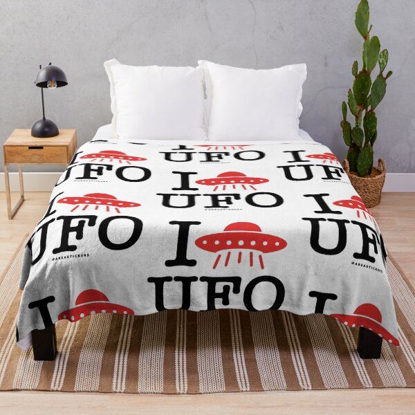 Item preview, I Love UFO - White designed and sold by AreaStickers.