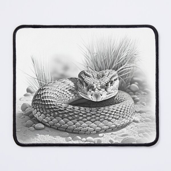 Item preview, Black and White Snake drawing designed and sold by Pencil-Art.