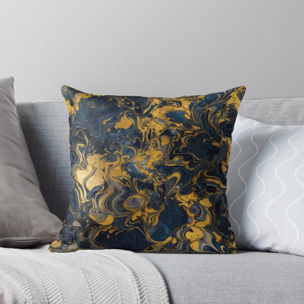 Item preview, Gold Marble Gold Marble on Navy Blue with Gold Duvet Cover designed and sold by Kentala.