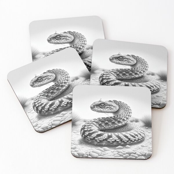 Item preview, Black and White Snake drawing designed and sold by Pencil-Art.