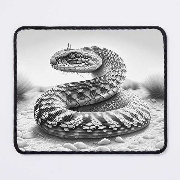 Item preview, Black and White Snake drawing designed and sold by Pencil-Art.