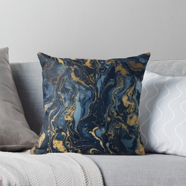 Item preview, Gold Marble gold marble on navy blue with gold duvet cover designed and sold by Kentala.
