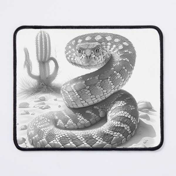Item preview, Black and White Snake drawing designed and sold by Pencil-Art.