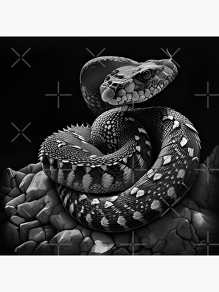 Black and White Snake Print Wallpaper