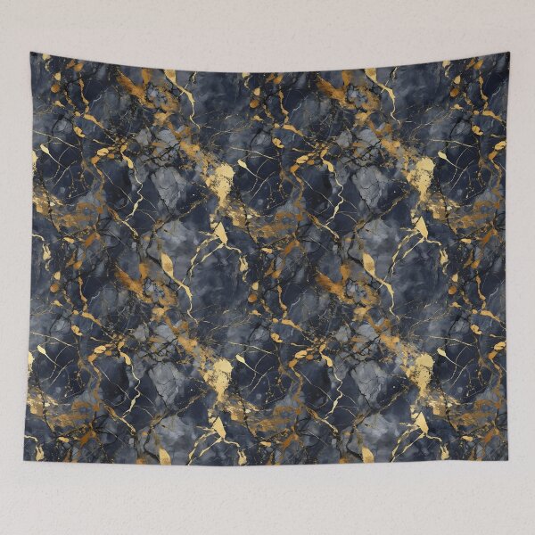 Item preview, Gold marble gold marble with navy blue - duvet covers designed and sold by Kentala.