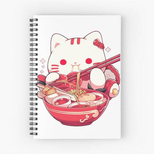 Item preview, Lucky cat eating ramen designed and sold by antoniol-ai.