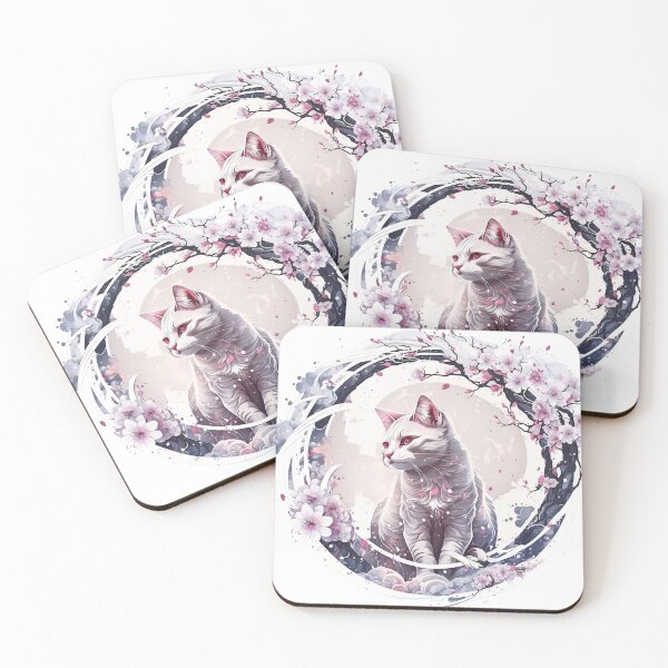 Item preview, Epic Cat Japanese Cherry Blossoms designed and sold by ninaneco.