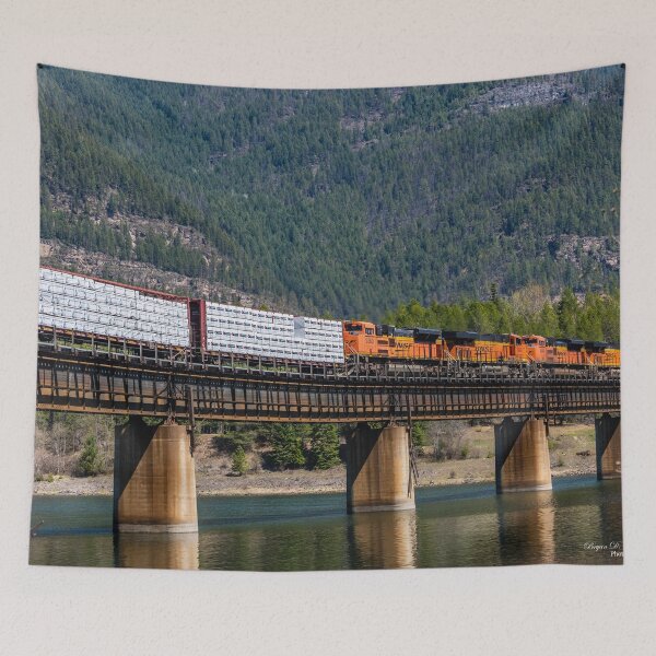 Item preview, BNSF Crossing the Clark Fork designed and sold by Bryan Spellman.
