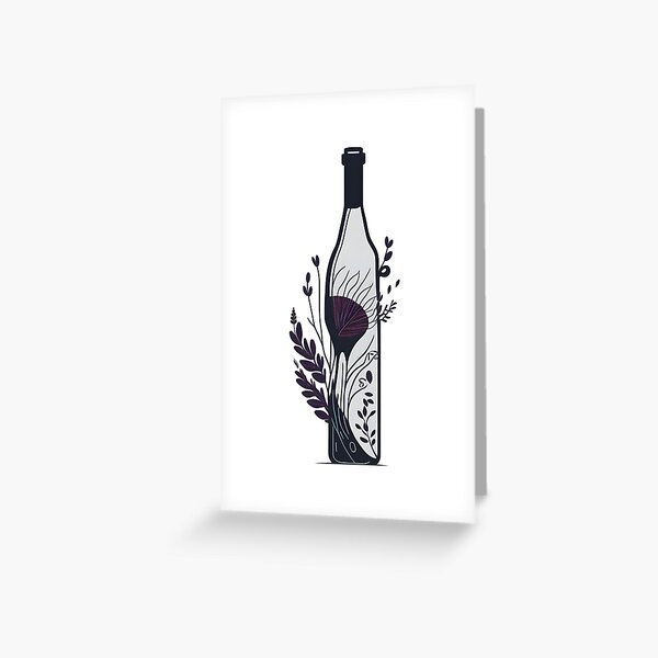 Aesthetic Boho Wine Glass Greeting Card for Sale by Cravio