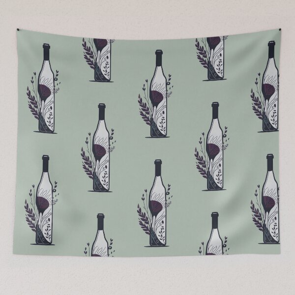 Item preview, Aesthetic Flower Wine Bottle  designed and sold by Cravio.